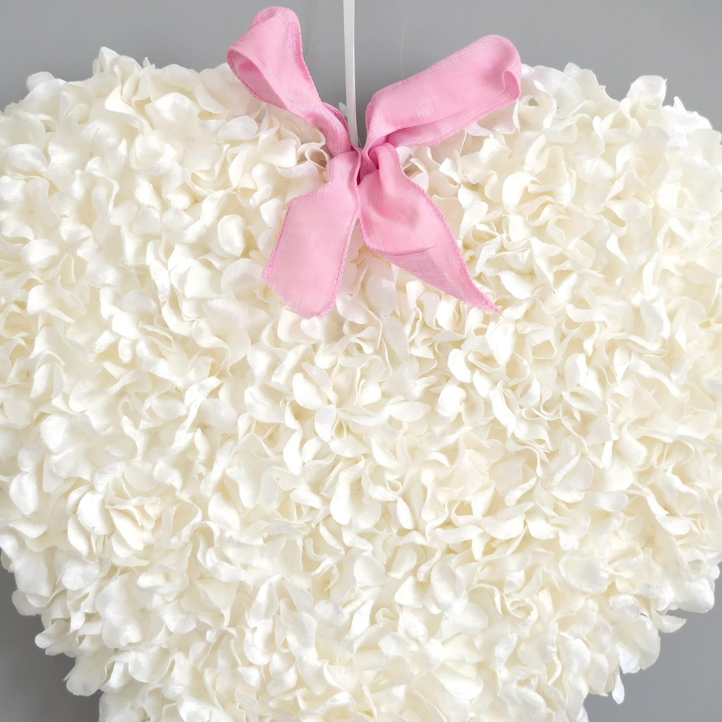 Exquisite Large White Petal Heart Artificial Roses Petals Heart Hanging Decoration For Valentine's Day Wall Home Party Decor