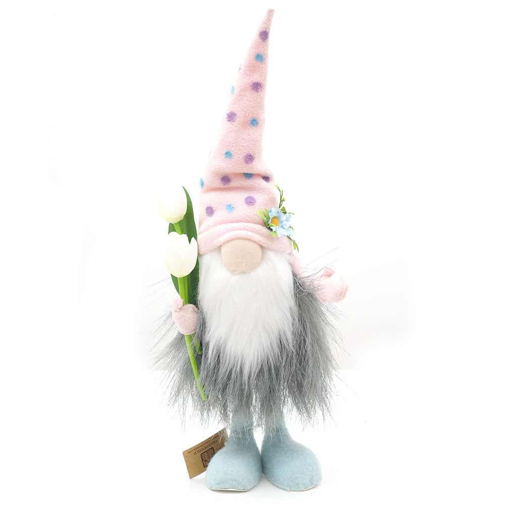 Newly Design Easter Gnomes With the Flower Elf Gnomes Plush Handmade Ornaments For Holiday Everyday Easter Decor