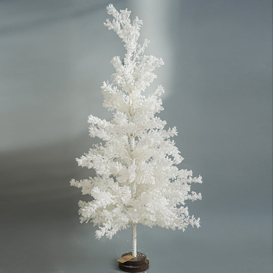 2024 China Newly Design White Christmas Tree 90cm Artificial Tree For Table Aisle Backdrop Christmas Decorations