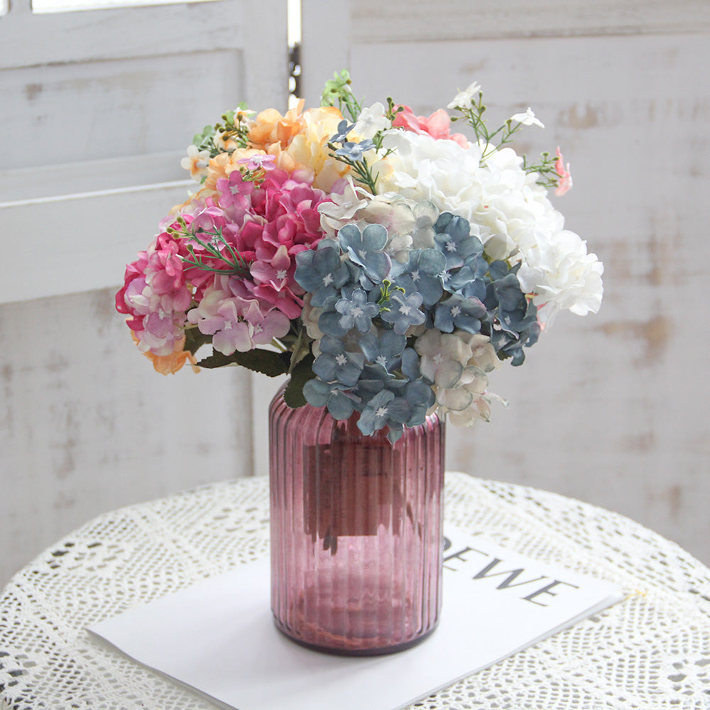 Realistic Artificial Hydrangea Large Real Touch Flowers Artificial Flowers Home Kitchen Garden Party Festival Bar DIY