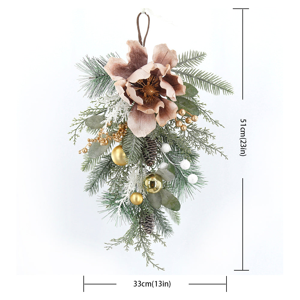 Wholesale Artificial Christmas 40cm Garland for Home Outdoor Office Party Christmas Decoration Ornament