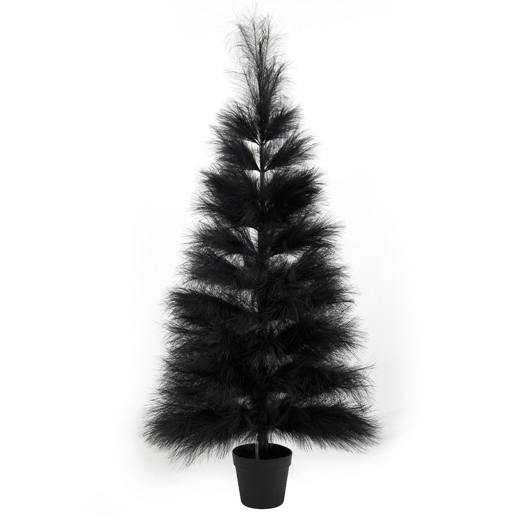 Original Design 150cm Black Color Pampas Grass Tree Handmade Customizable Size Artificial Christmas Decorations Tree Wholesale Decorative Tree