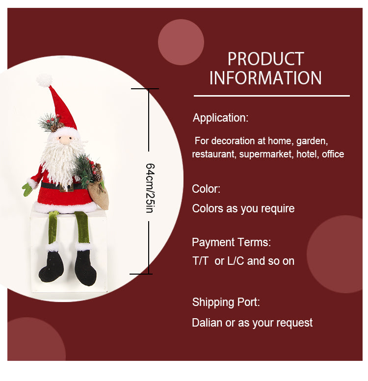 64 cm unique design Santa Claus home Christmas decor for holiday