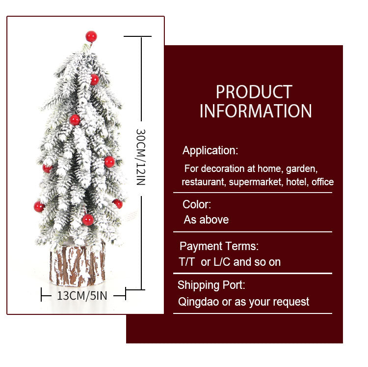 2023 Christmas Decoration Supplies Artificial Snowing Christmas Tree Small Artificial Tree Ornament