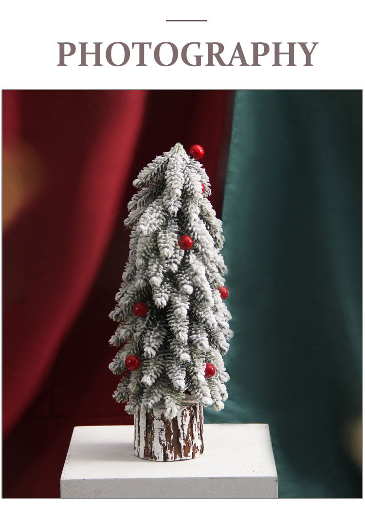 2023 Christmas Decoration Supplies Artificial Snowing Christmas Tree Small Artificial Tree Ornament