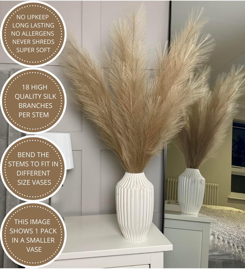 150cm artificial pampas grass 33 forks for home decoration