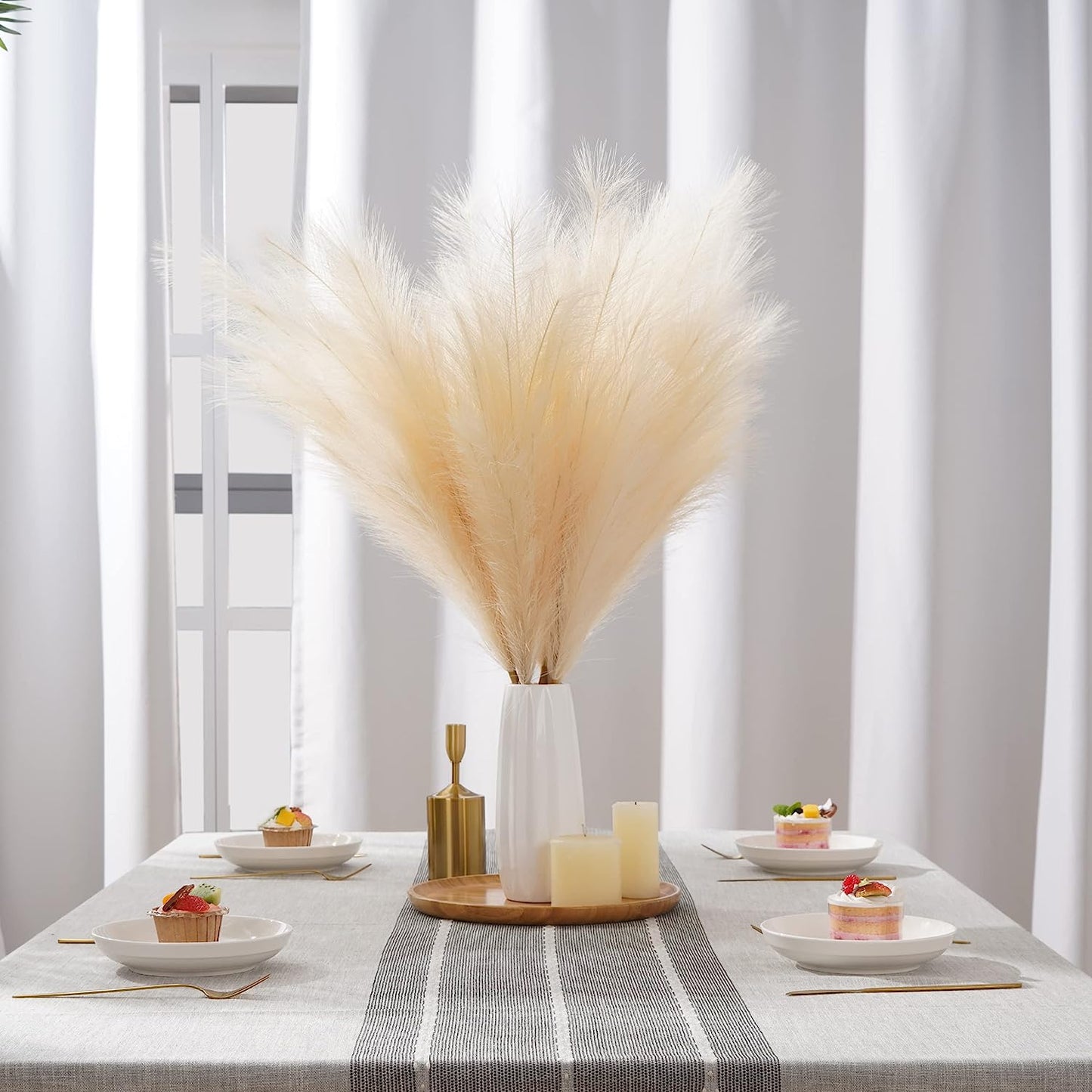 80cm artificial pampas grass 5 forks for living room decoration