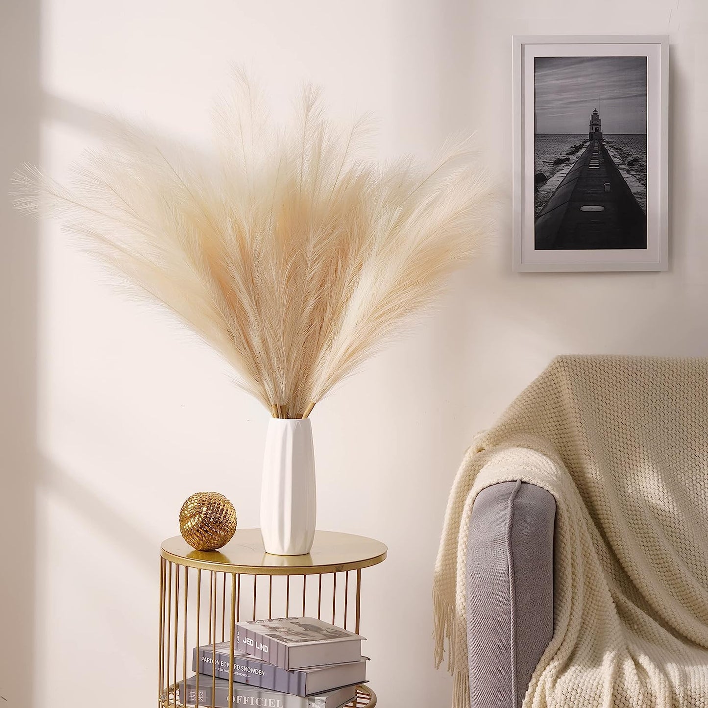 80cm artificial pampas grass 5 forks for living room decoration