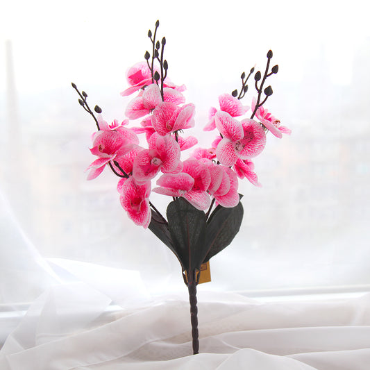 45cm 5 fork autumn silkscreen phalaenopsis orchid artificial flower home decoration