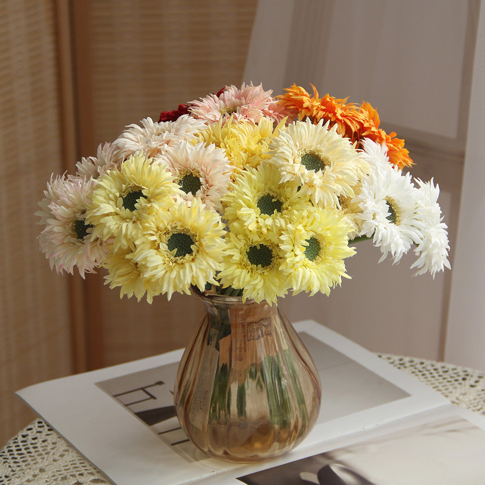 25cm mini gerbera daisy bush artificial flower spring and autumn