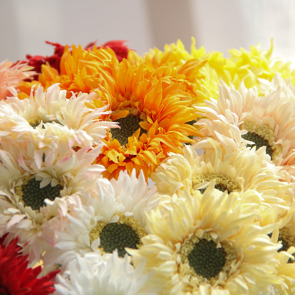 25cm mini gerbera daisy bush artificial flower spring and autumn