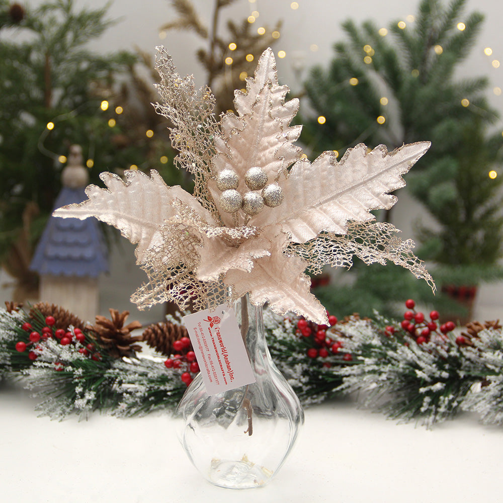 Christmas Artificial  Leaves Indoor Outdoor Home Garden Planter  Party  Wedding  DIY Decor