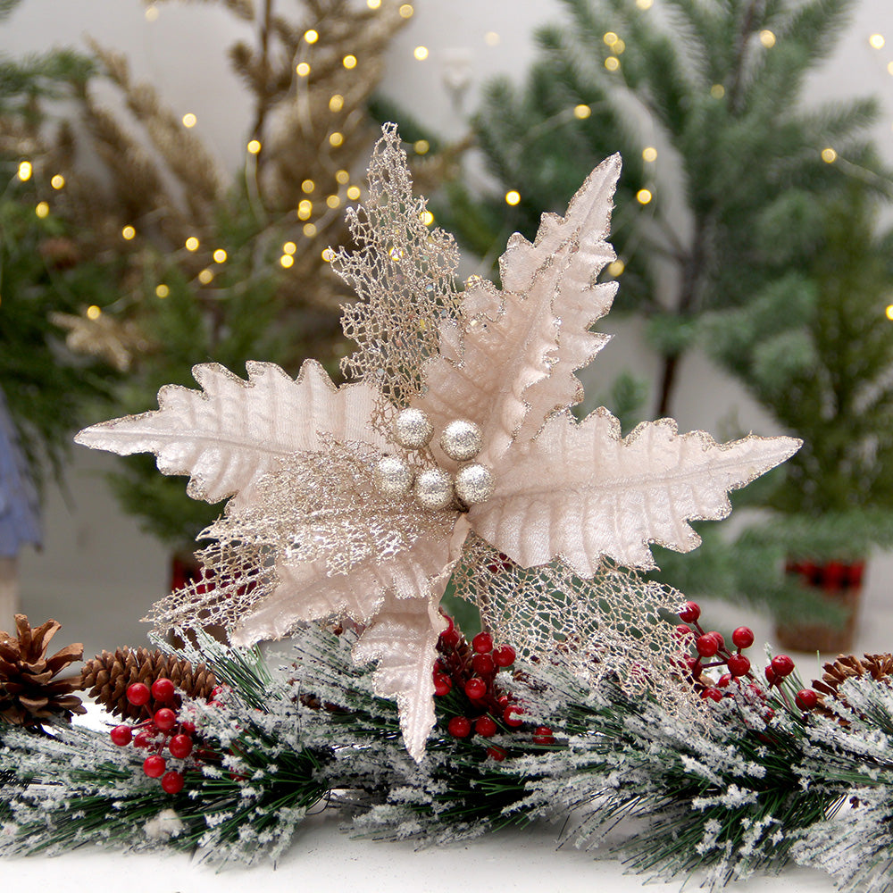 Christmas Artificial  Leaves Indoor Outdoor Home Garden Planter  Party  Wedding  DIY Decor