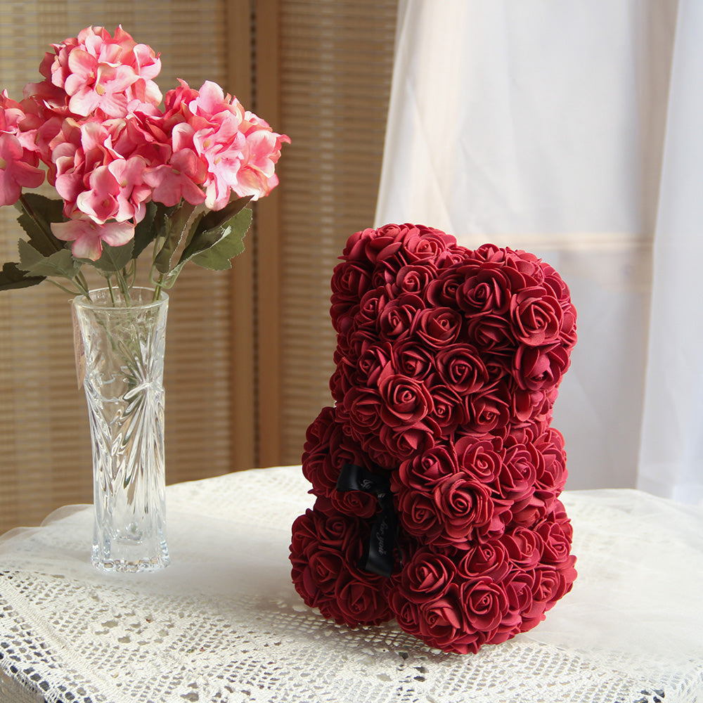 25 cm Rose bear decoration