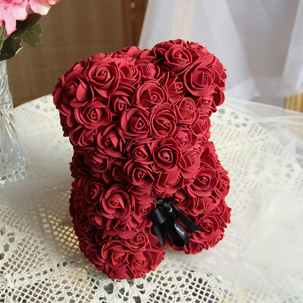 25 cm Rose bear decoration