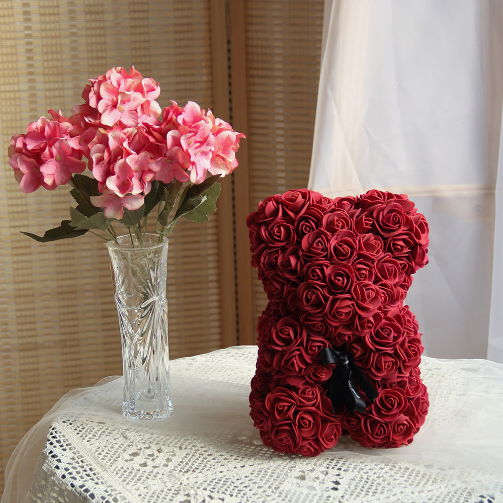 25 cm Rose bear decoration