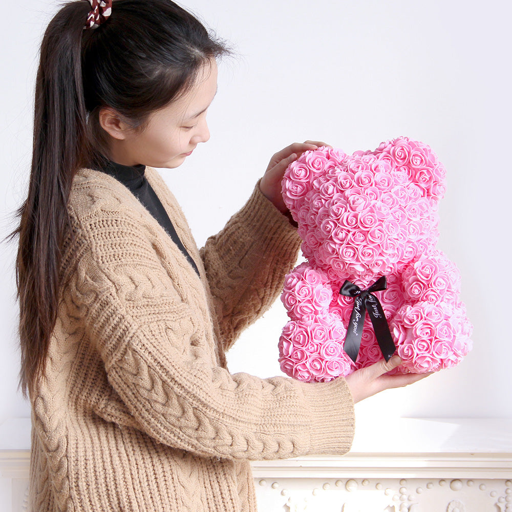 40 cm pink Rose bear