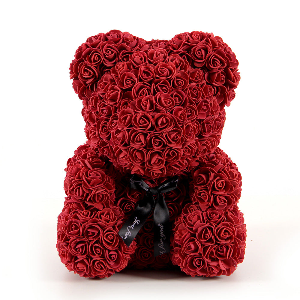 40 cm Red rose bear