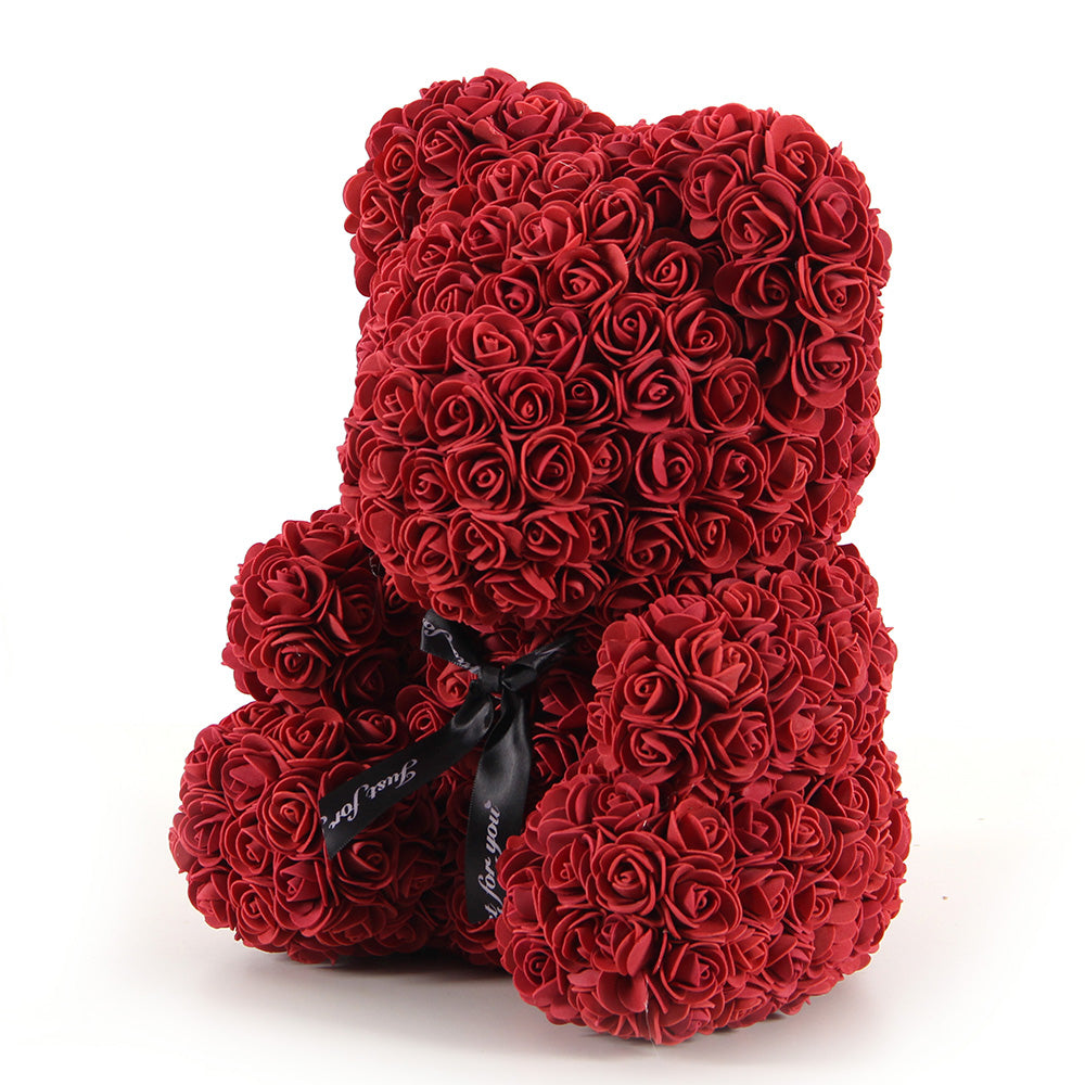 40 cm Red rose bear
