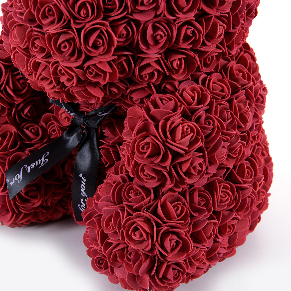 40 cm Red rose bear