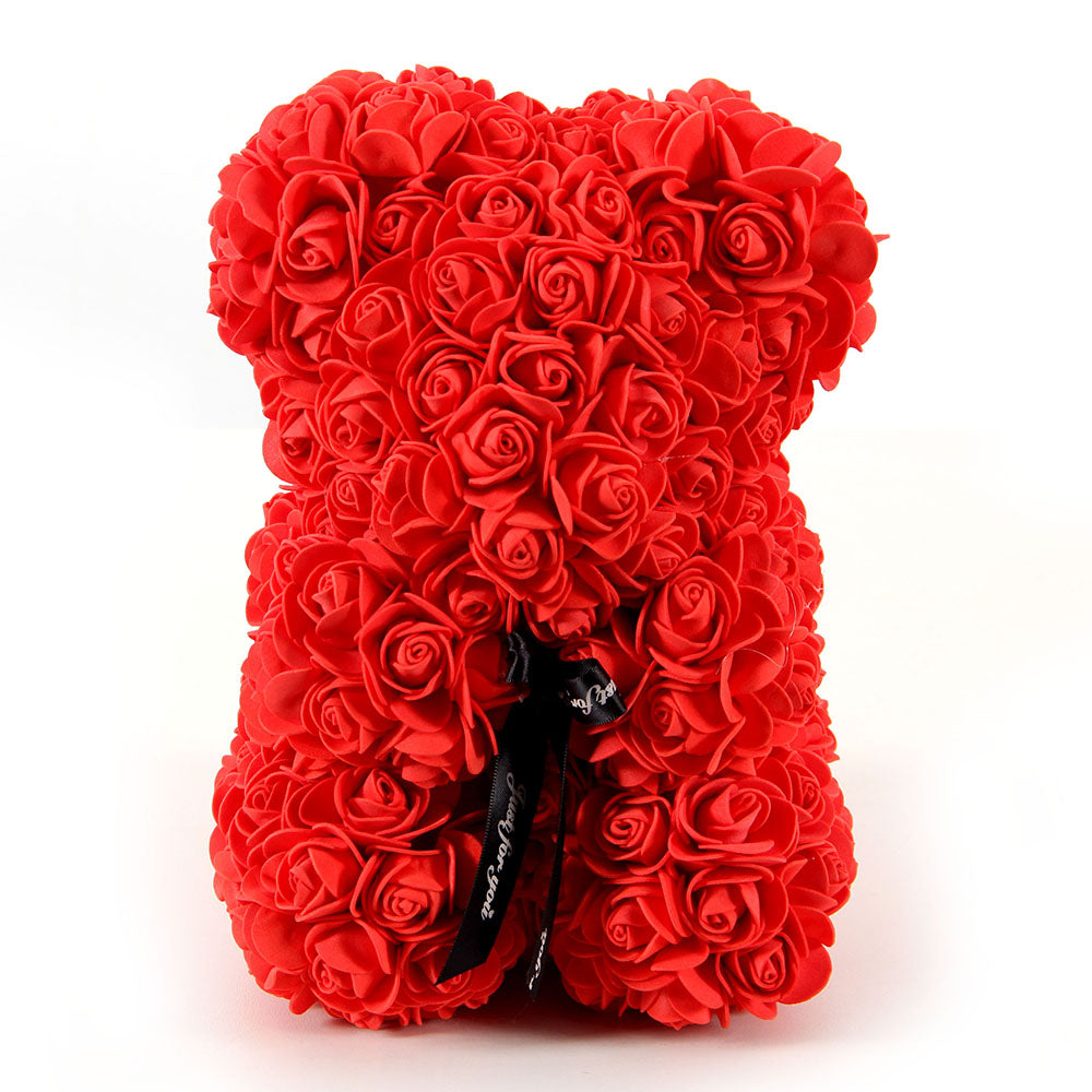 25 CM Red rose bear