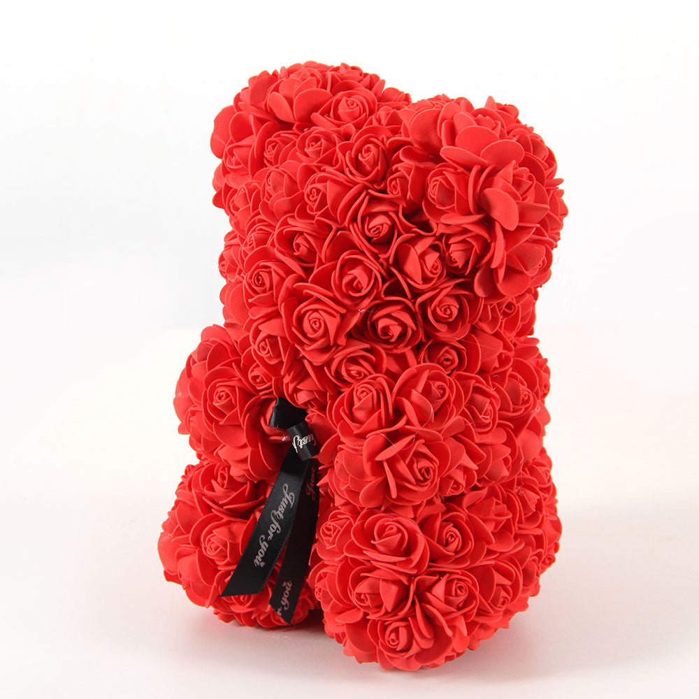 25 CM Red rose bear