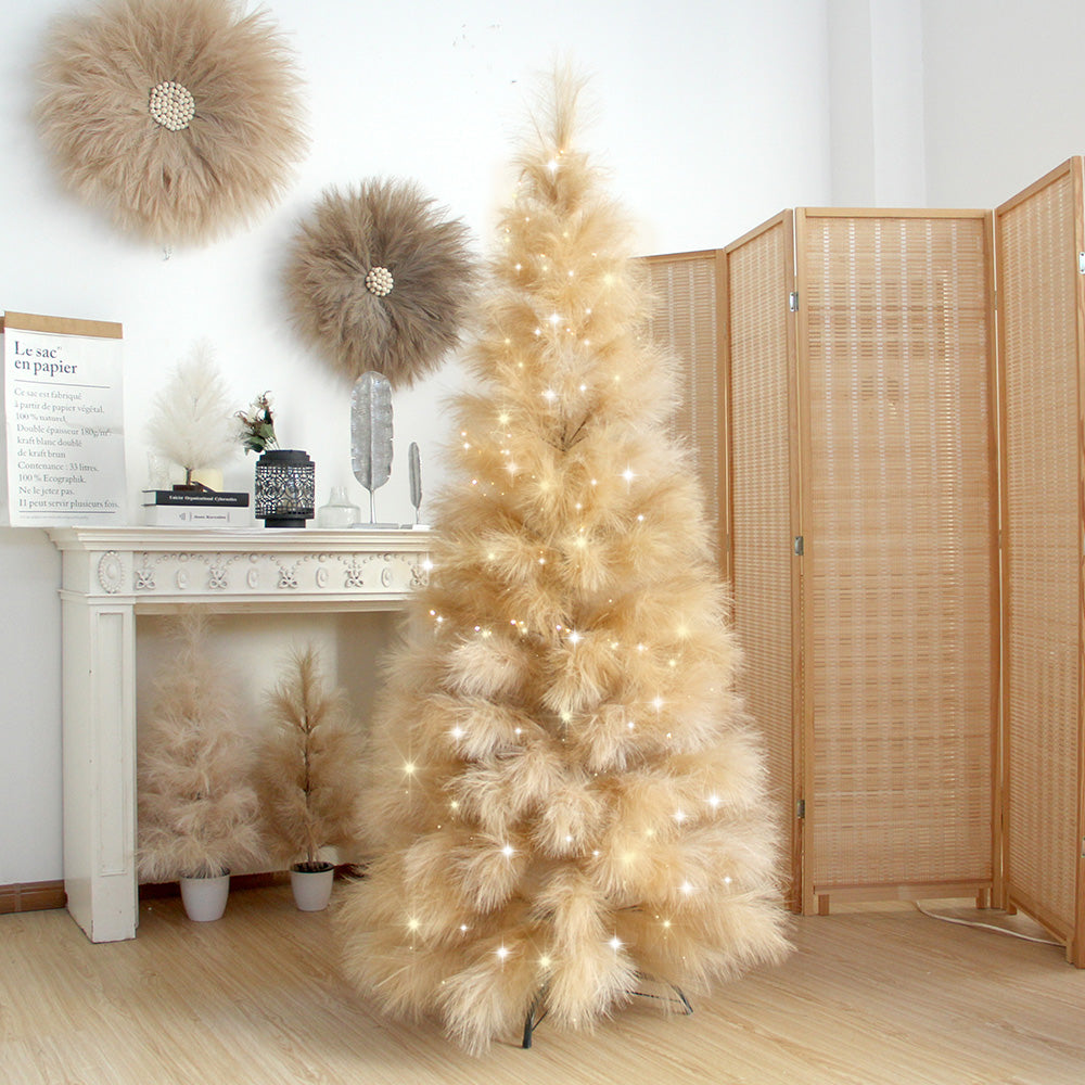 Original Design! Best Seller 6-ft Artificial Pampas Tree High Quality Fluffy Large Christmas Tree Indoor Outdoor Decoration