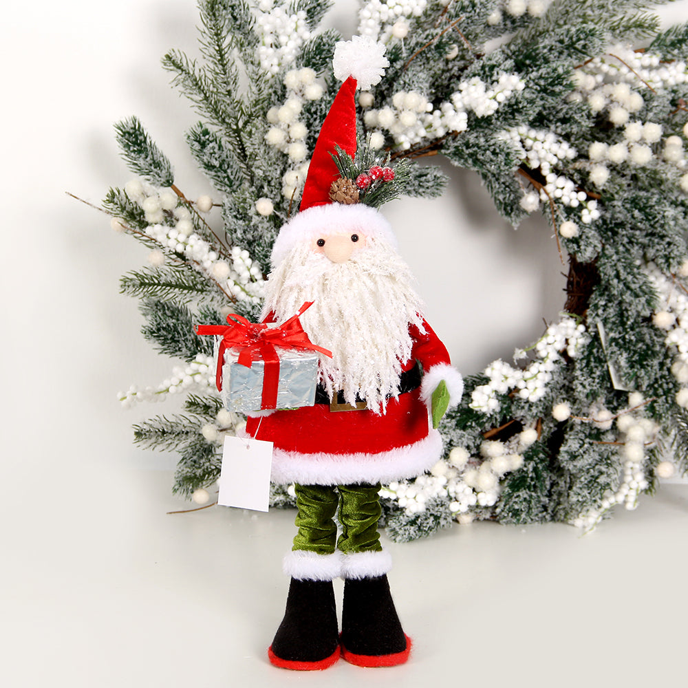 42 cm Santa with Christmas gift and decor