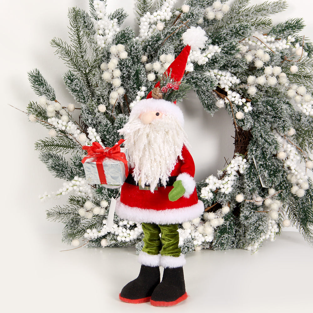 42 cm Santa with Christmas gift and decor