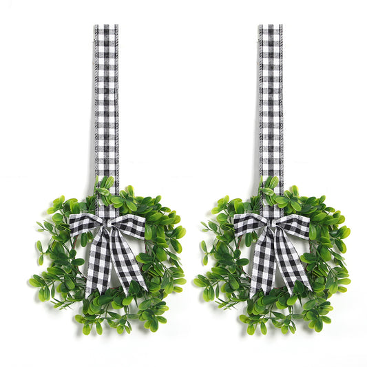 Competitive Price Decorative Wreaths Swags With Artificial leaf Door Hanger Wreath Set of Two Artificial For Home Decoration