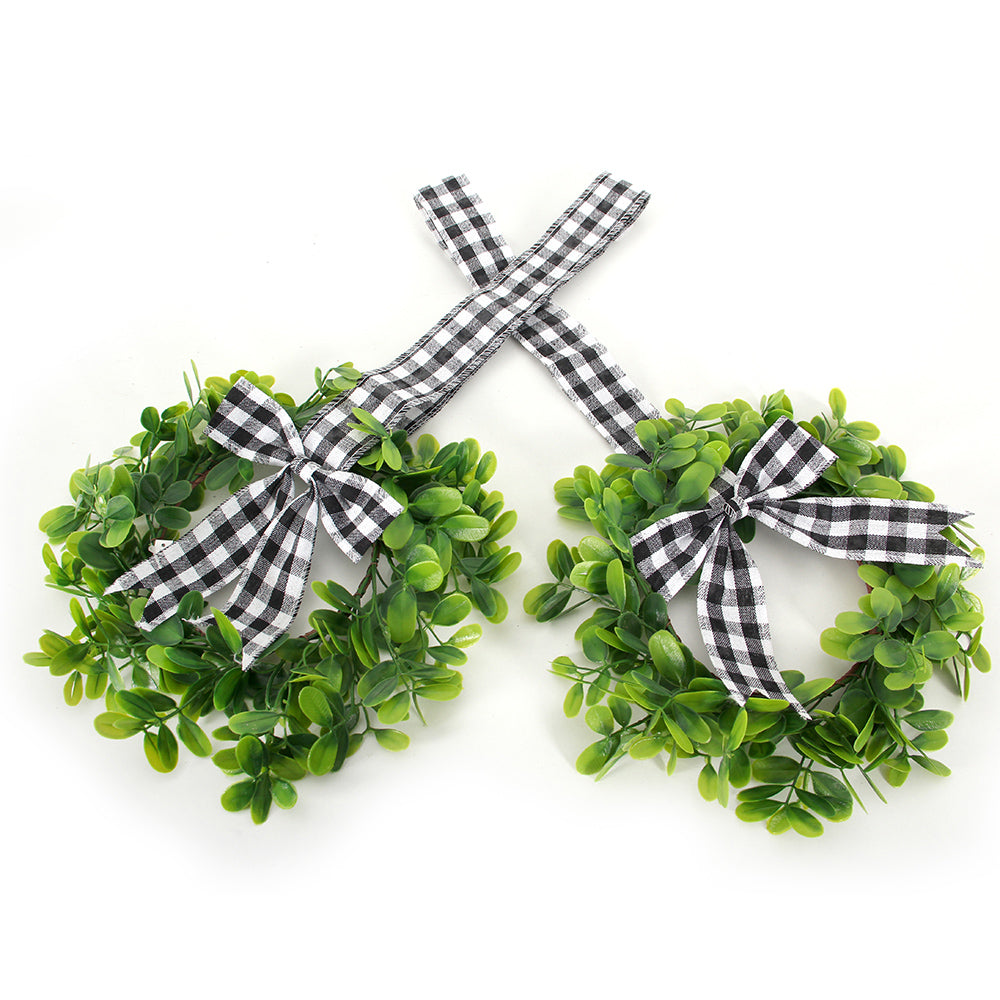 Competitive Price Decorative Wreaths Swags With Artificial leaf Door Hanger Wreath Set of Two Artificial For Home Decoration