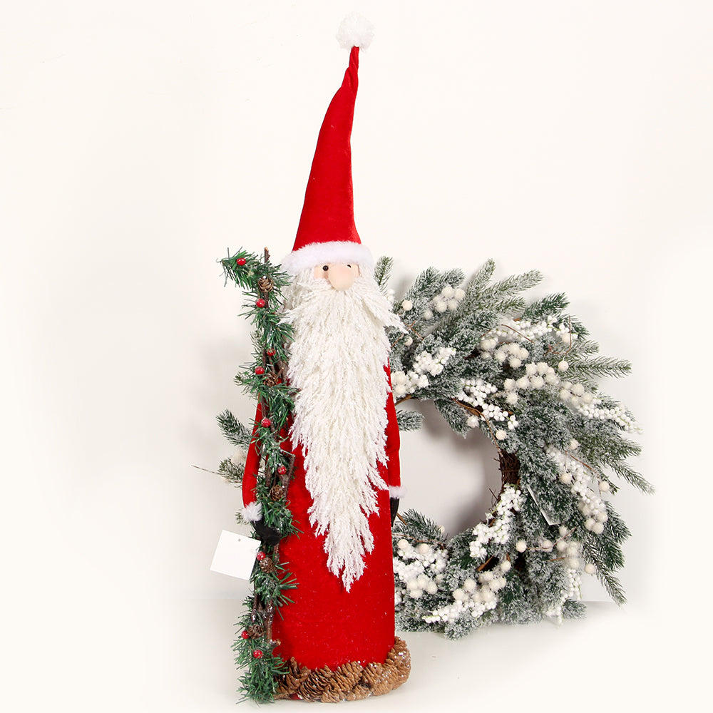 Christmas Ornament 75cm High Size Santa Claus Toy Bushy White Beard Christmas Santa Claus Christmas Decoration