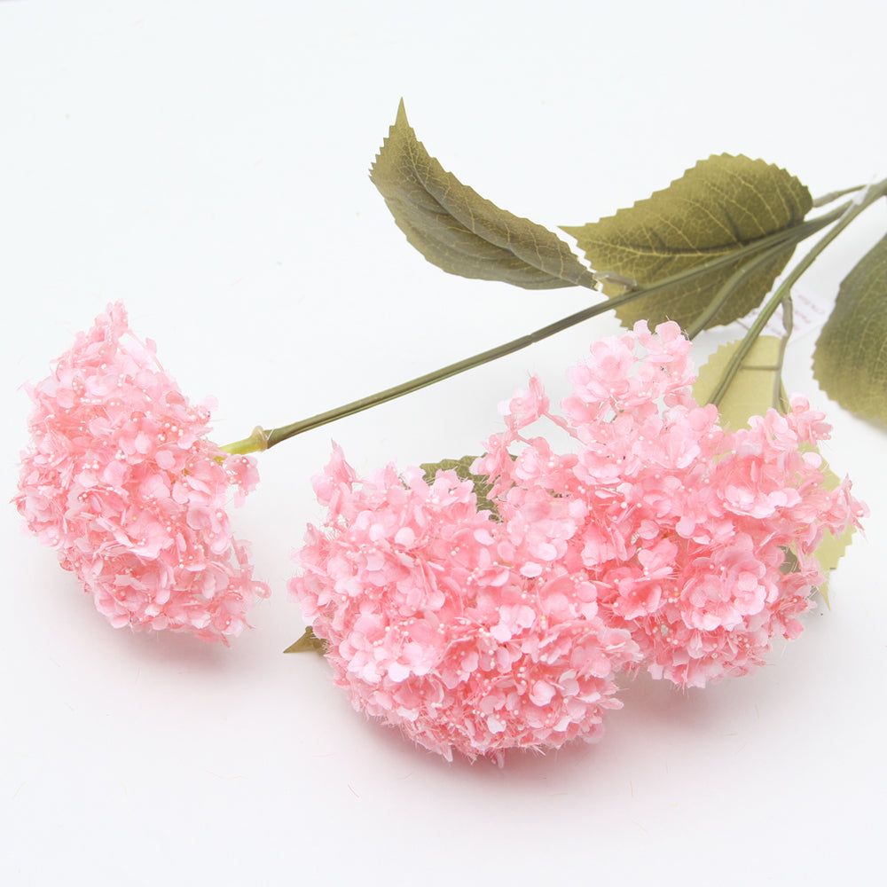 67cm 3 heads wood hydrangea artificial flower summer