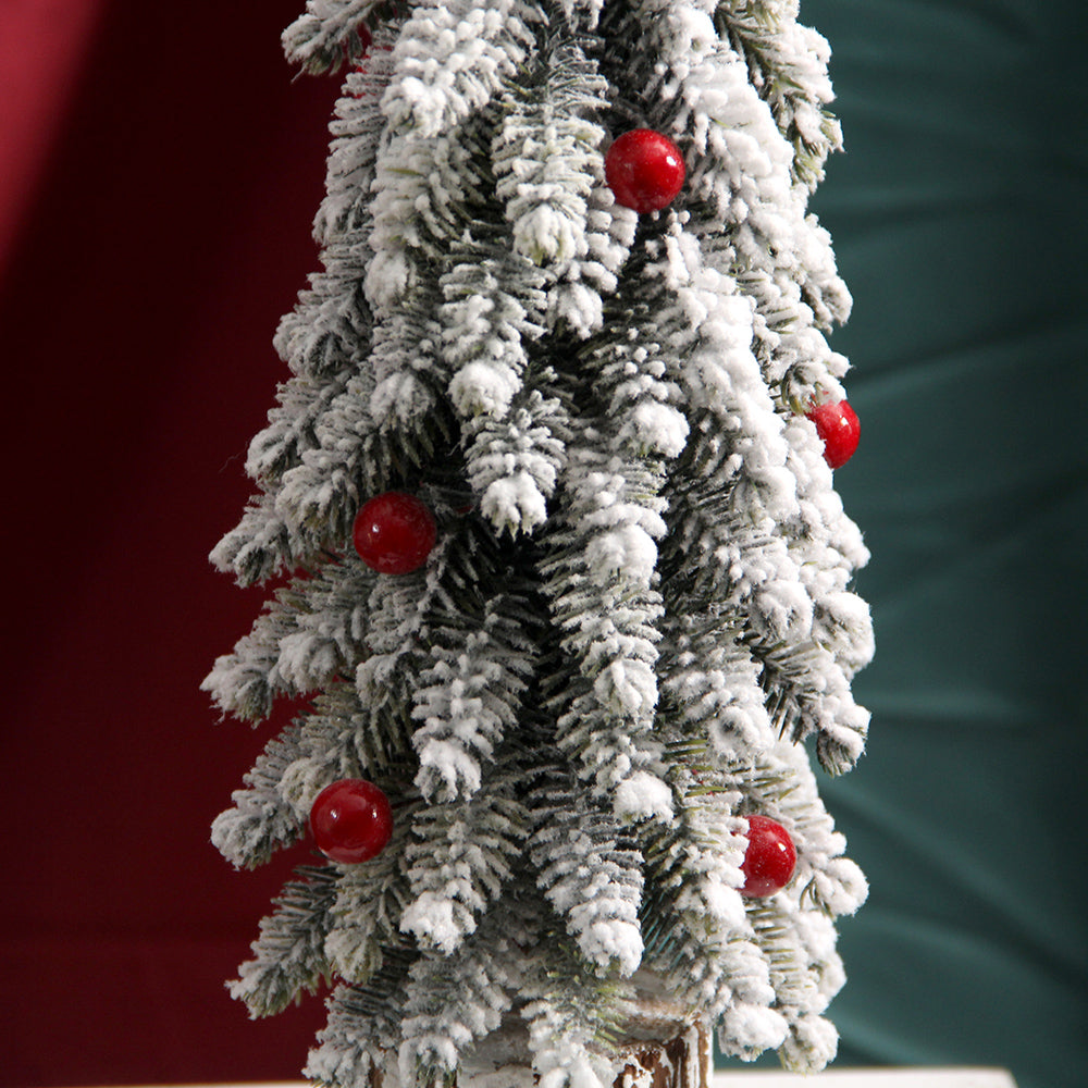 2023 Christmas Decoration Supplies Artificial Snowing Christmas Tree Small Artificial Tree Ornament