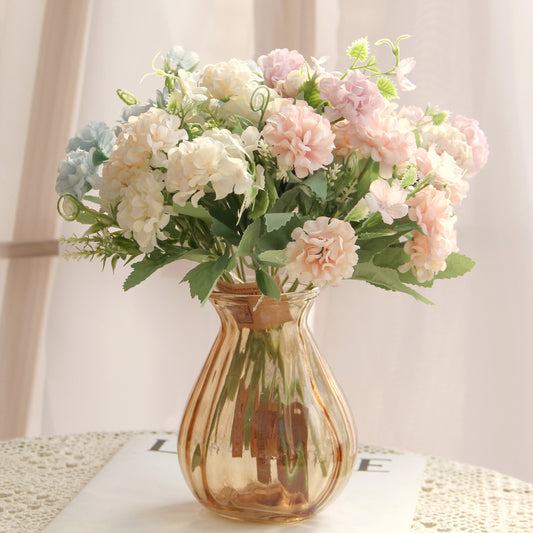 China Hot Sale 11.42INCH  White Hydrangeas Flowers Artificial Silk Hydrangea Flowers Wedding Flowers Home Hotel Decoration