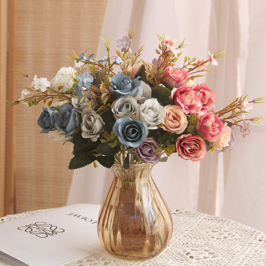 Hot-selling Top Seller Artificial Flowers in Bulk Wedding Decoration Roses Artificial Flowers Bouquet Flower Centerpieces for Table