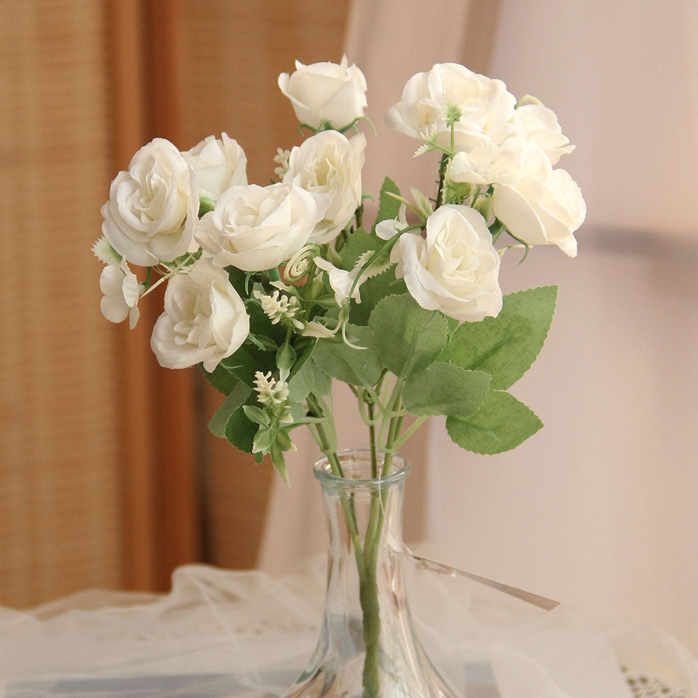 Transworld Classic Artificial Rose Flowers Bunching Spring Roses For Wedding Table Centerpieces Decoration Floral Arrangement