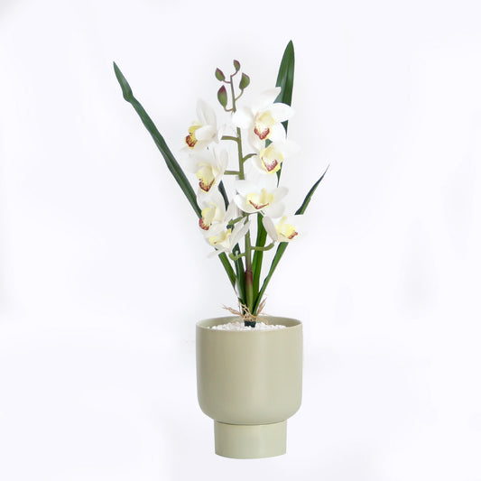 54cm 3D 8 heads cymbidium orchid artificial flower home decoration