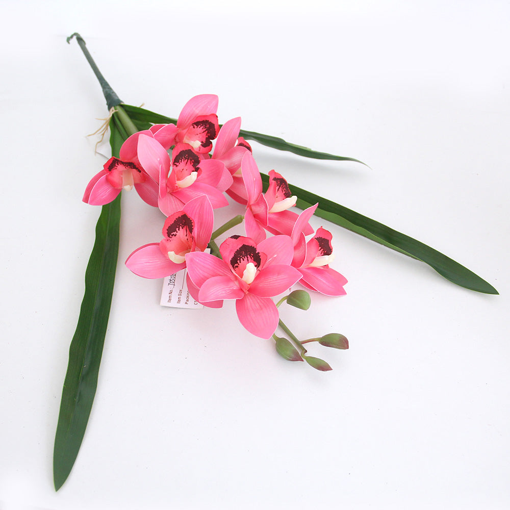 54cm 3D 8 heads cymbidium orchid artificial flower home decoration