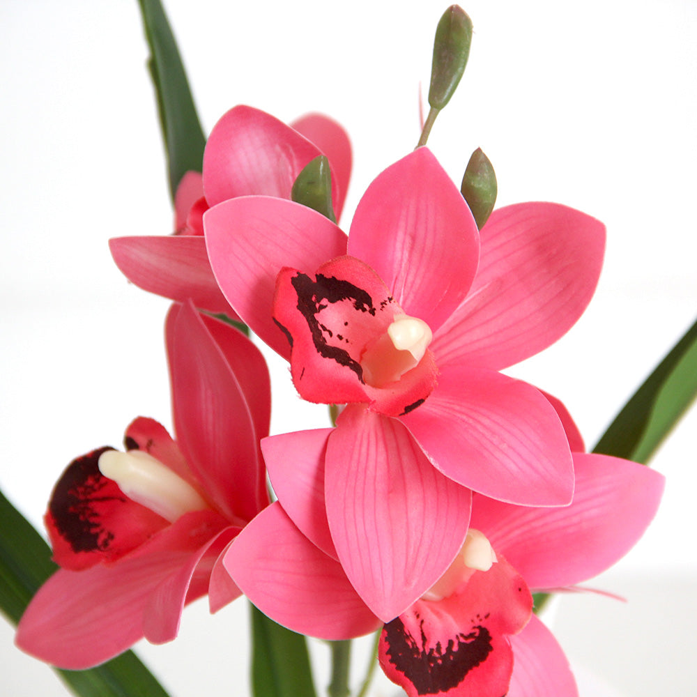 31cm 3D  cymbidium orchid artificial flower home decoration