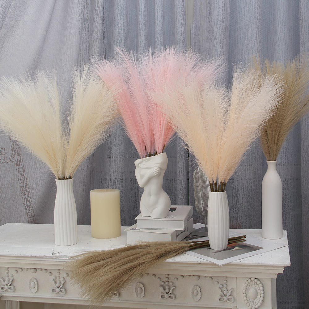 50cm single branch artificial pampas grass for boho wedding home farmhouse decor