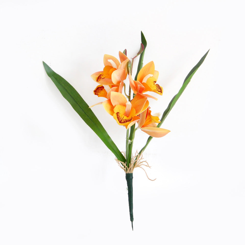 31cm 3D  cymbidium orchid artificial flower home decoration