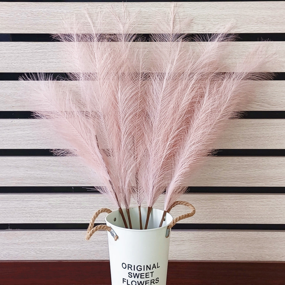 80cm Artificial Pampas Grass Dirty Pink Pampas Grass Decor Wedding Immortal Non-polluting Fake Pampas Grass