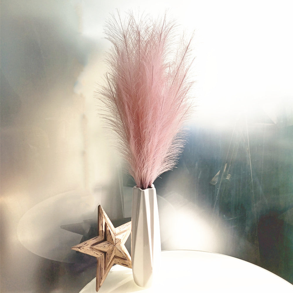 80cm Artificial Pampas Grass Dirty Pink Pampas Grass Decor Wedding Immortal Non-polluting Fake Pampas Grass